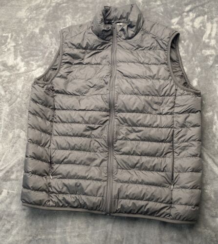 Uniqlo Ultra Light Down Full Zip Puffer Vest - Mens Medium Gray