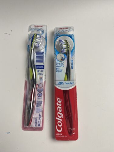 Colgate Advanced Floss-Tip Toothbrush - Medium - 2 Pack