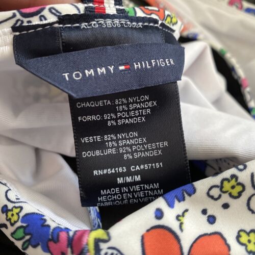 Tommy Hilfiger Floral MULTI High Leg Cheeky Waist Tie Bikini Swim Bottom, Medium