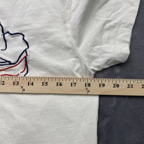 FRENCH CONNECTION T-Shirt Men Sneaker Embroidered Stitch HipHop Tee Large