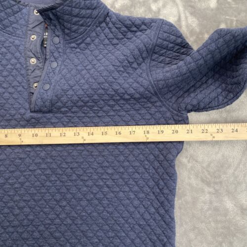 Jack Spade Sweater Mens Medium Blue Half Button Pullover Pillow Stitch