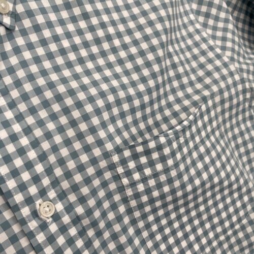 Uniqlo Button Down Green Gingham Men's Dress Shirt Size M