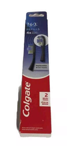 Colgate 360 Floss Tip Replaceable Brush Heads Refills Soft 2 Pack New