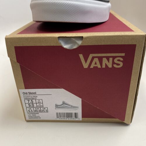 Vans Old Skool Drizzle/True White(Gray) Skate Shoe Mens Size 7.5 Wms 9