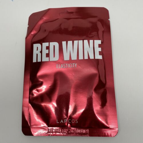 Lapcos Daily Elasticity Skin Mask Red Wine 1 Count Hydrating Tightens & Firms