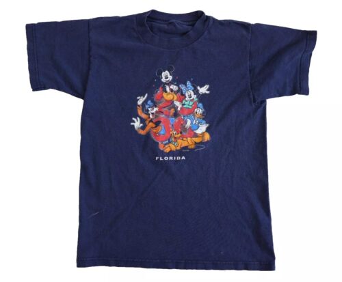 Vintage Blue Disney T Shirt Mickey, Mini, Donald, Goofy Size S