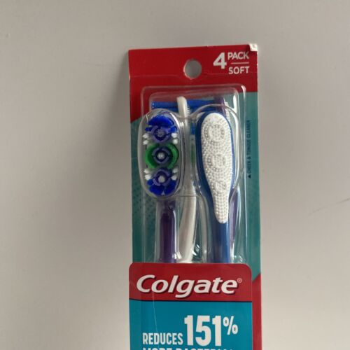 Colgate 360 Adult Toothbrush Soft Whole Mouth Clean With Polish Cups 4 Count