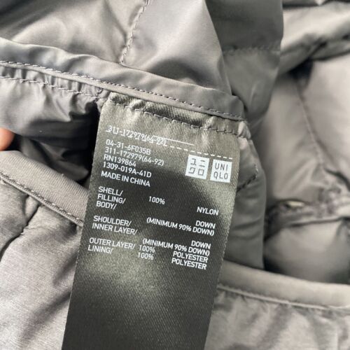 Uniqlo Ultra Light Down Full Zip Puffer Vest - Mens Medium Gray