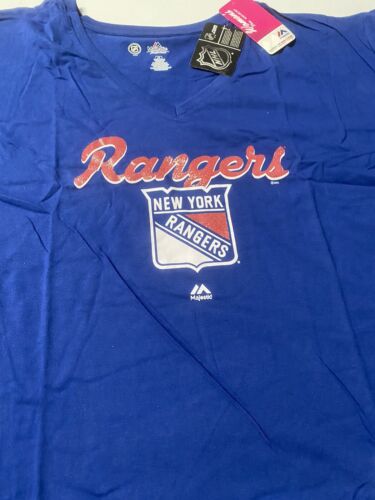 New York Rangers Majestic Ladies Glitter Shirt (size 4X) NEW