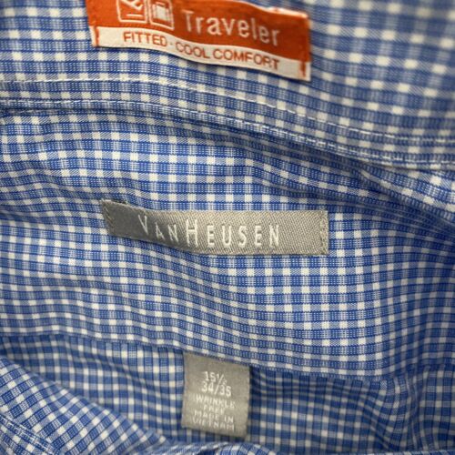 Van Heusen Dress Shirts Men's 15.5 34/35 Blue 2 Shirt Bundle