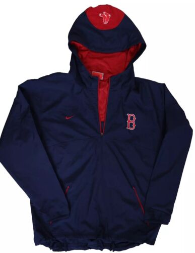 Nike Boston Red Socks 1/4 Zip Wind breaker with Hood Size M