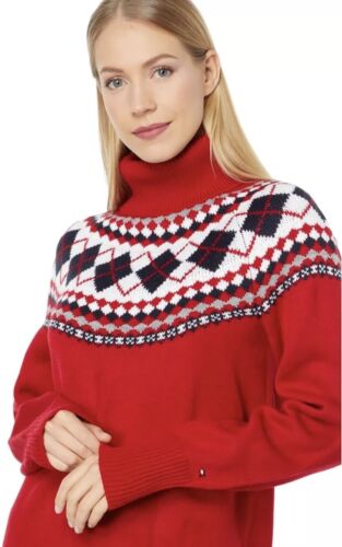 tommy Hilfiger Womens Holiday Theme Turtleneck Sweater J2XS0184 XS S L XL