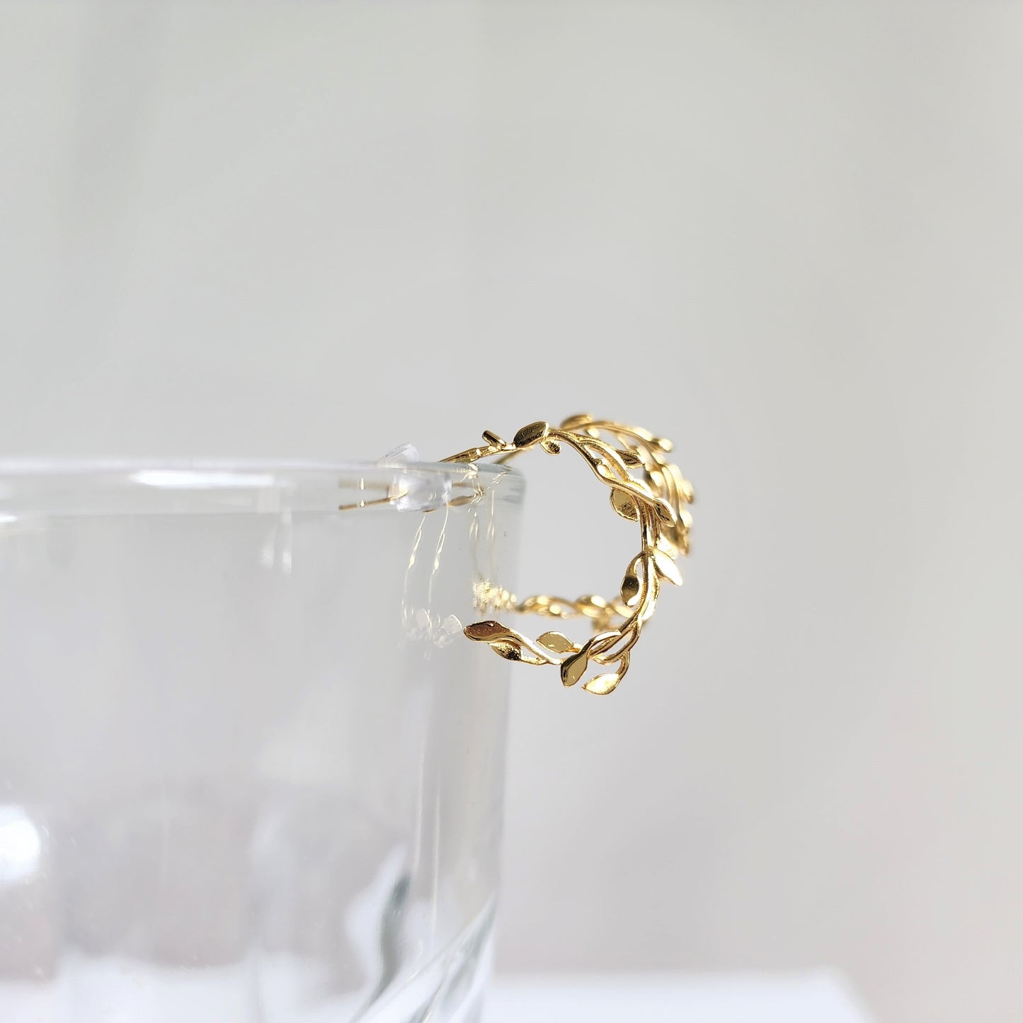 Olive Leaf Dangle Earrings | 925 Silver Plant Leaf Circle Earrings | Gift for Her