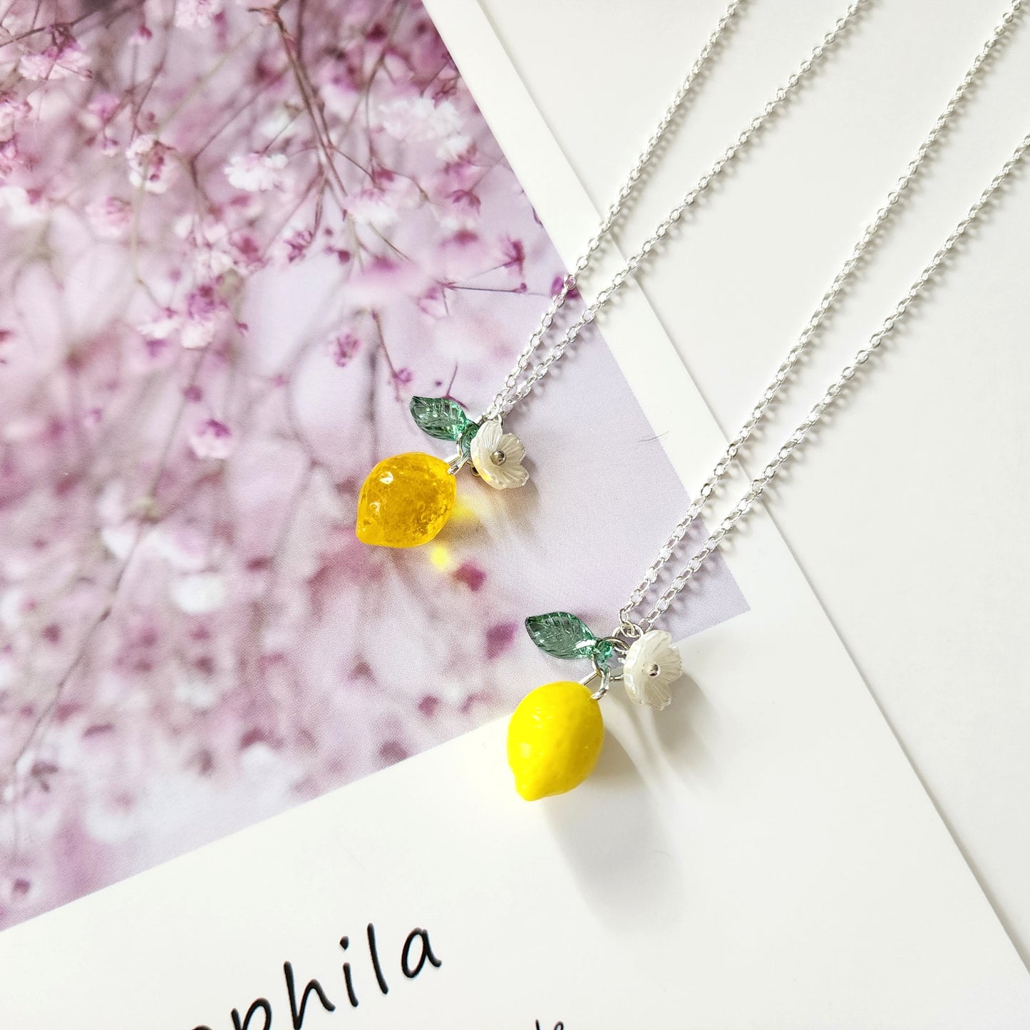 Custom Lemon Necklace | Design Your Own 14K Gold/925 Silver Plated Lemon Citrus Fruit Necklace