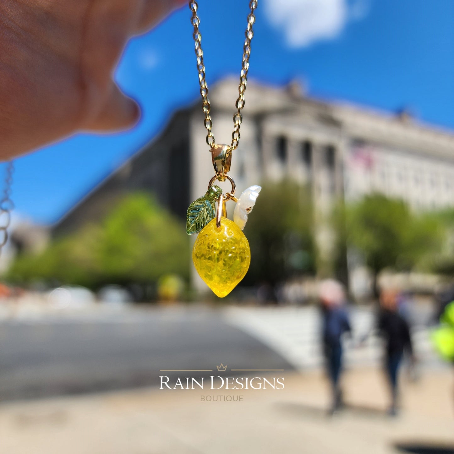Custom Lemon Necklace | Design Your Own 14K Gold/925 Silver Plated Lemon Citrus Fruit Necklace