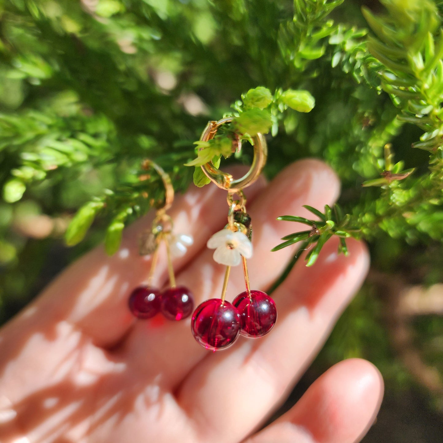 Cherry Earrings | Fruit Dangle Earrings