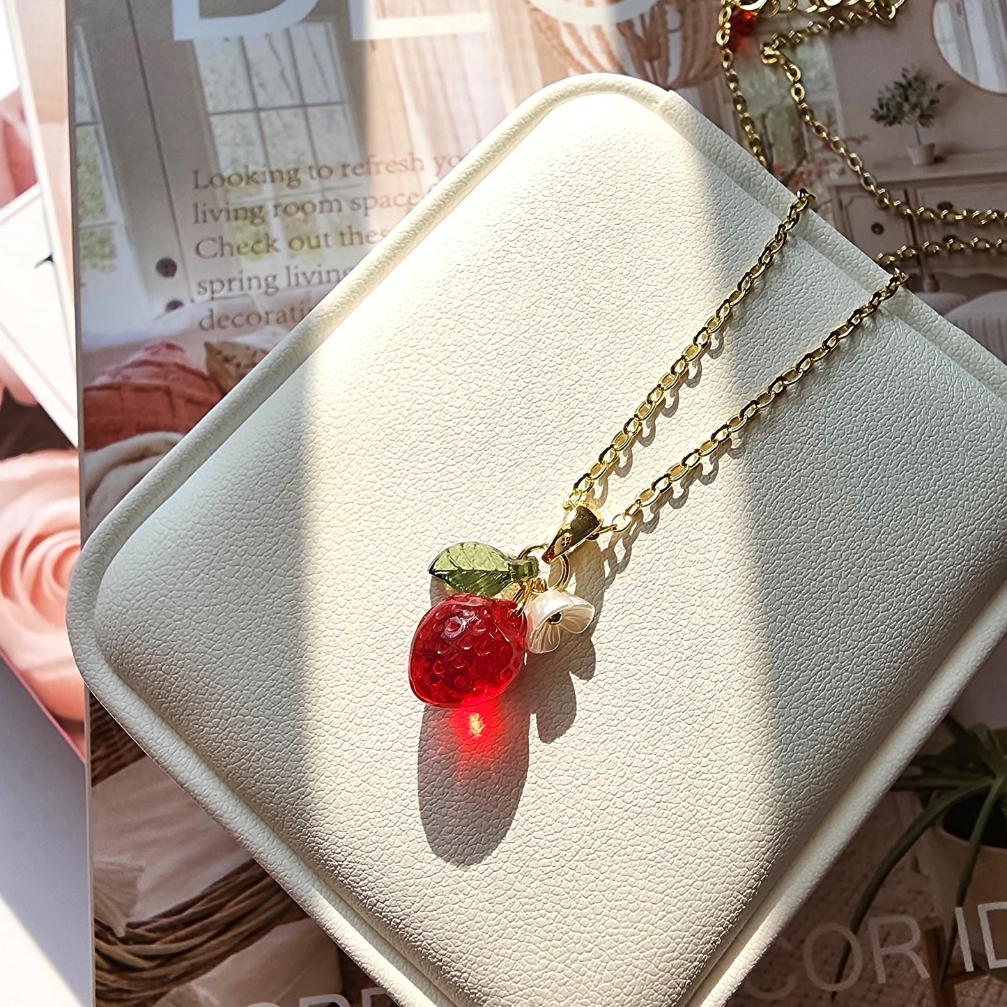 Custom Mini Strawberry Fruit Necklace