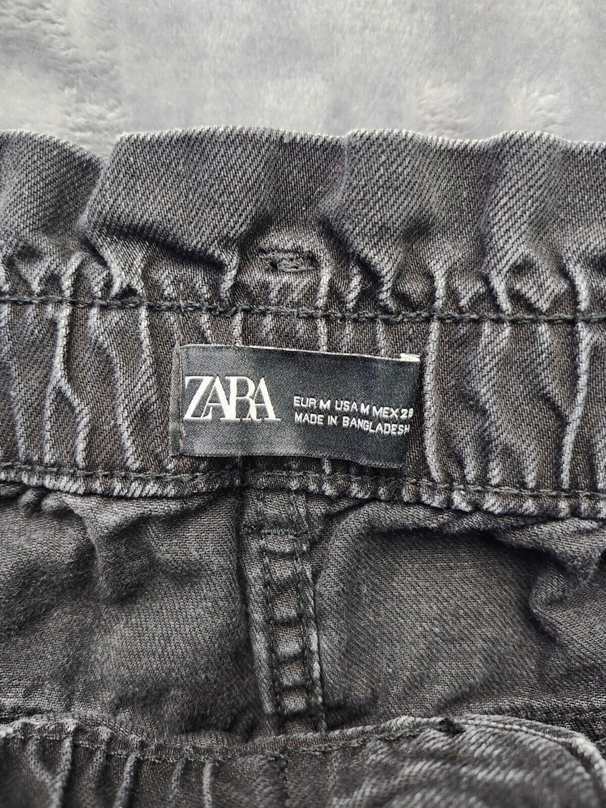 ZARA Women's Size M or 12 Black Mom High waisted Jeans