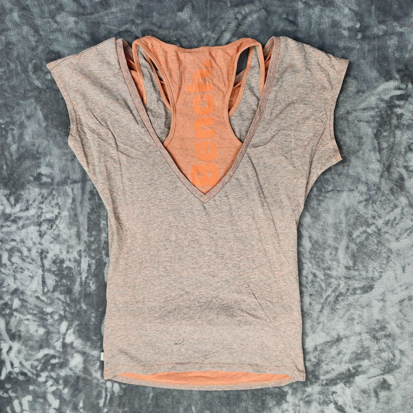 NWT Bench Urban Wear Womens two layer tank top Pink and Orange