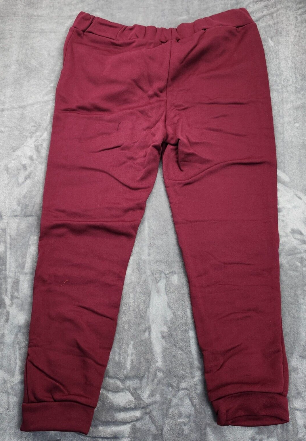 Womens Long Fleece Tracksuit Sweatshirt & Pants Maroon 3XL