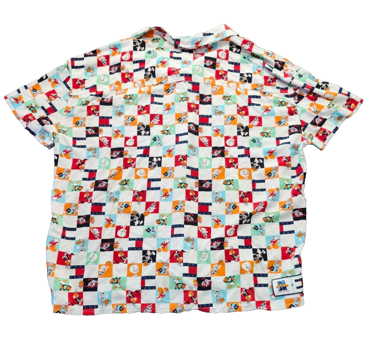 Tommy Hilfiger Men's Space Jam: A New Legacy x Tommy Jeans Checker Print Top 3XL