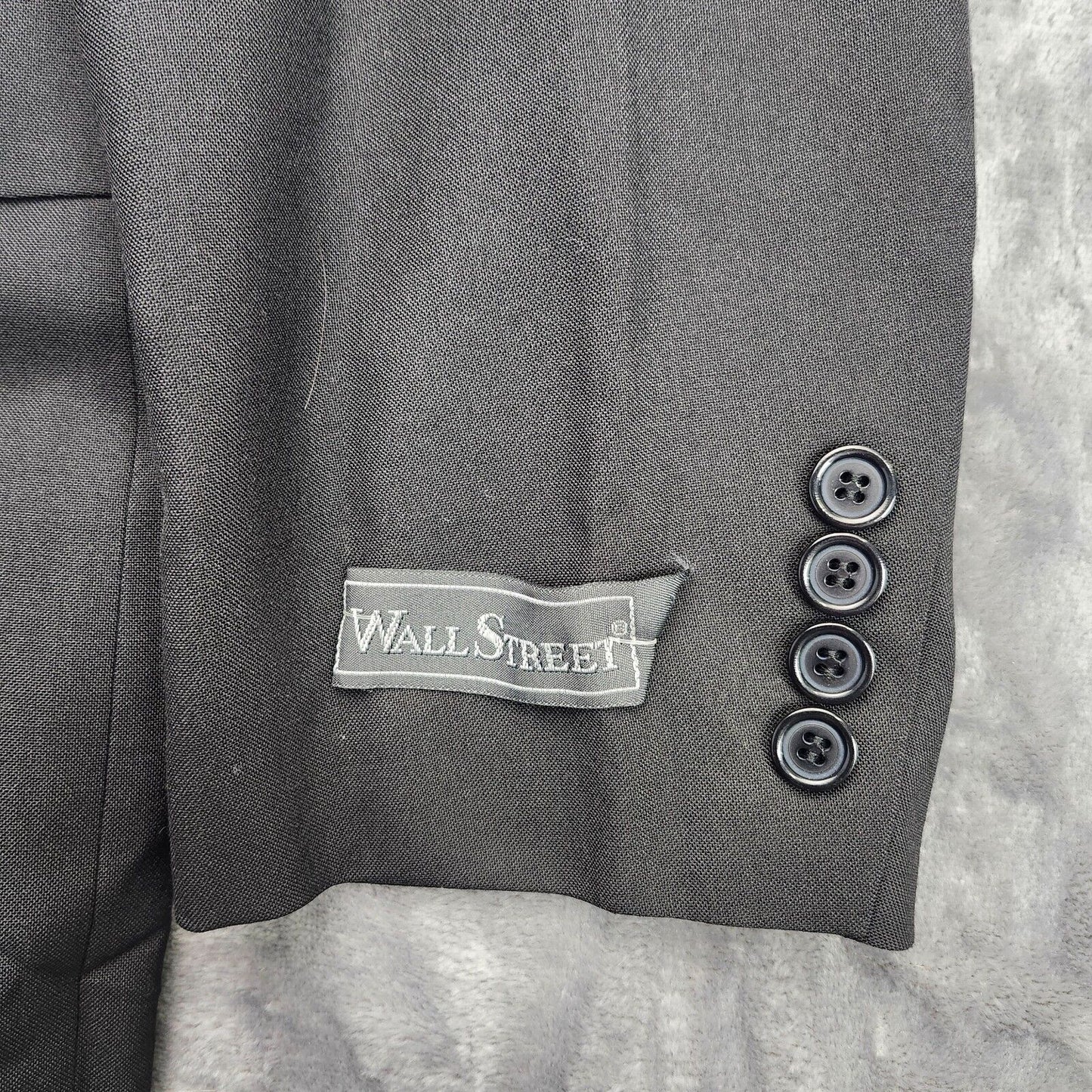 Wall Street Mens Suit Jacket Blazer Black 42 Long