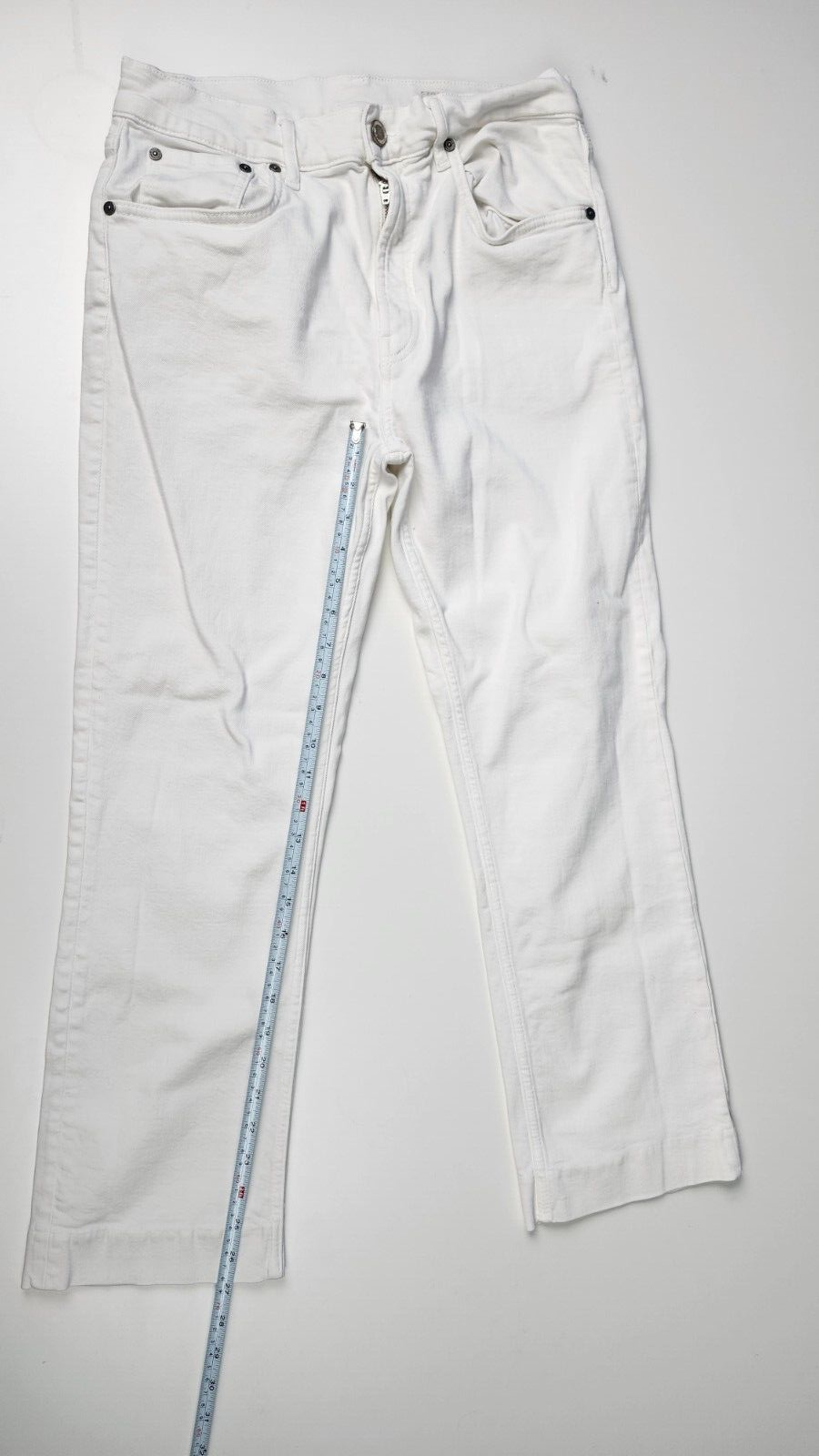 Zara Hi-Rise White Jean Pants Women’s Size 8 Premium Denim