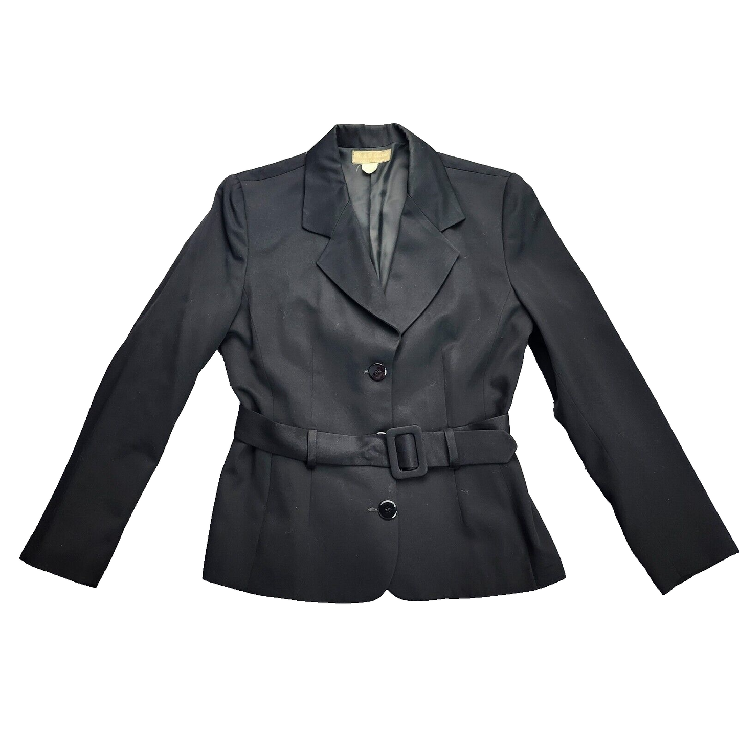 N&B Classic COLLECTION Women's Fitted Button Blazer Belted Mid Rise sz 6