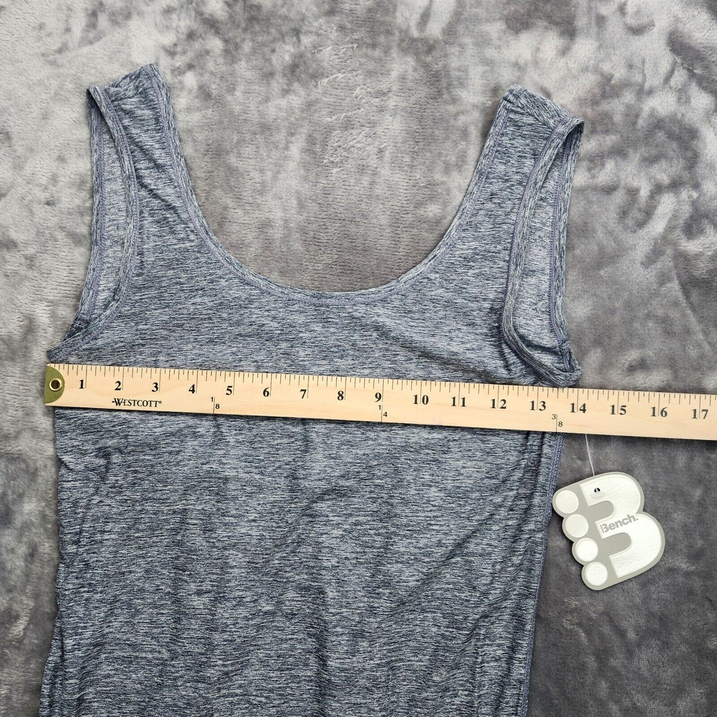 Bench Urban Wear Womens Gray Scoop neck Tank Top Size Small