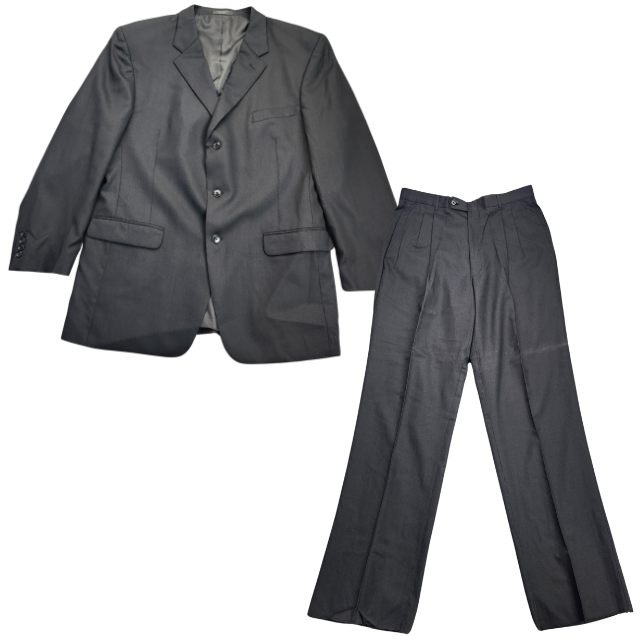 Tommy Hilfiger 100% Wool Suit Set Jacket Size 50 Long, Pants 44.5 Long