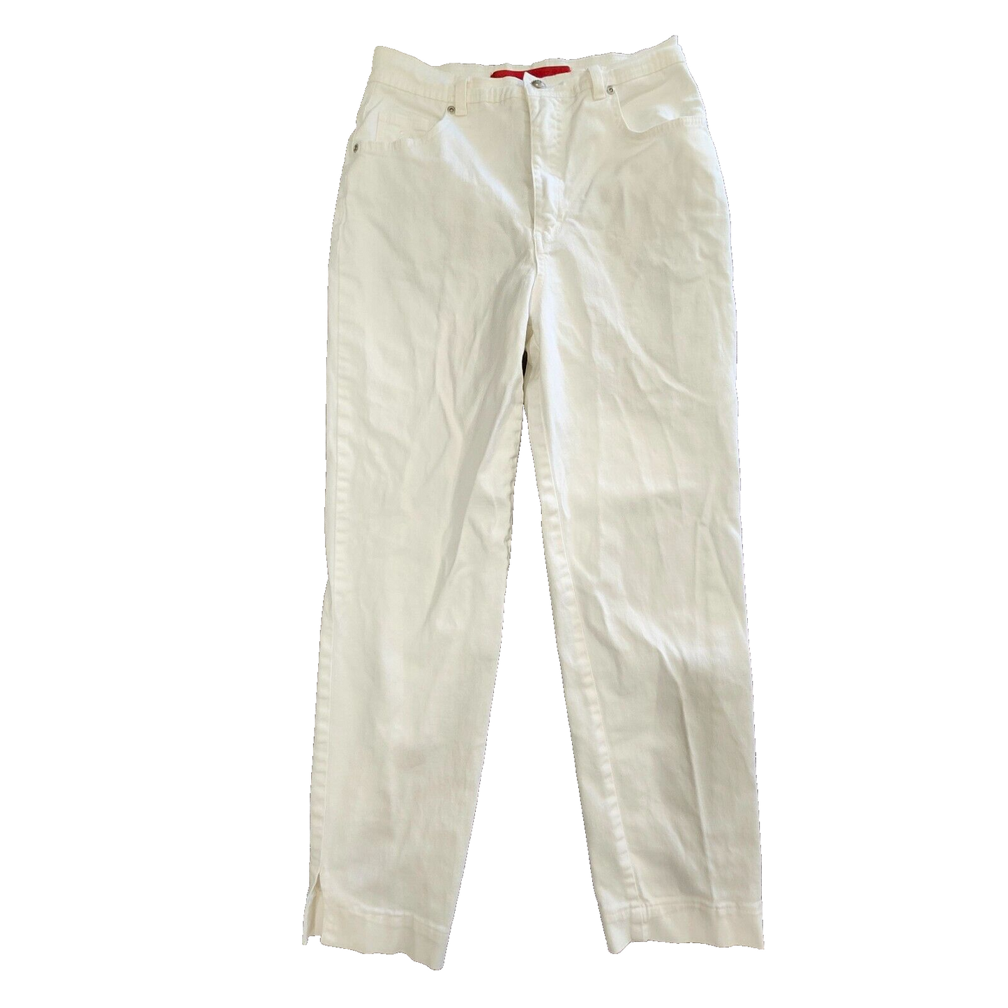 Gloria Vanderbilt Straight Leg Women's size 8 White Denim Jeans