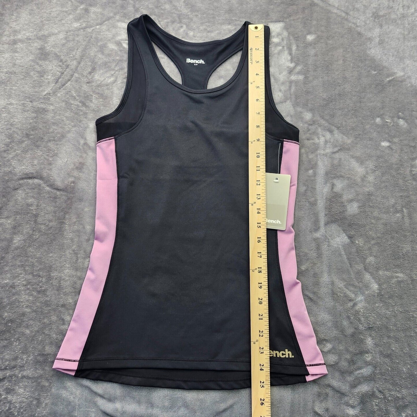 Bench Urban Wear Womens Racerback Tank Top Size Small BLK/Pink