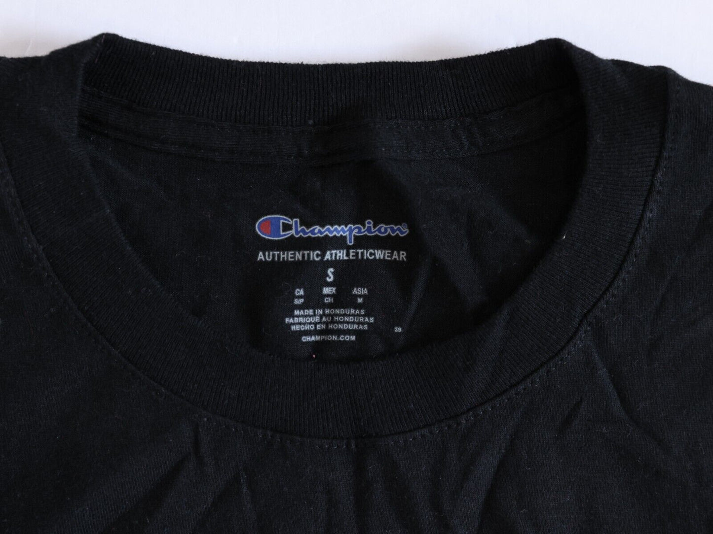 Champion Shirt Women's Small Rainbow Paint Logo Black Tee Size Small