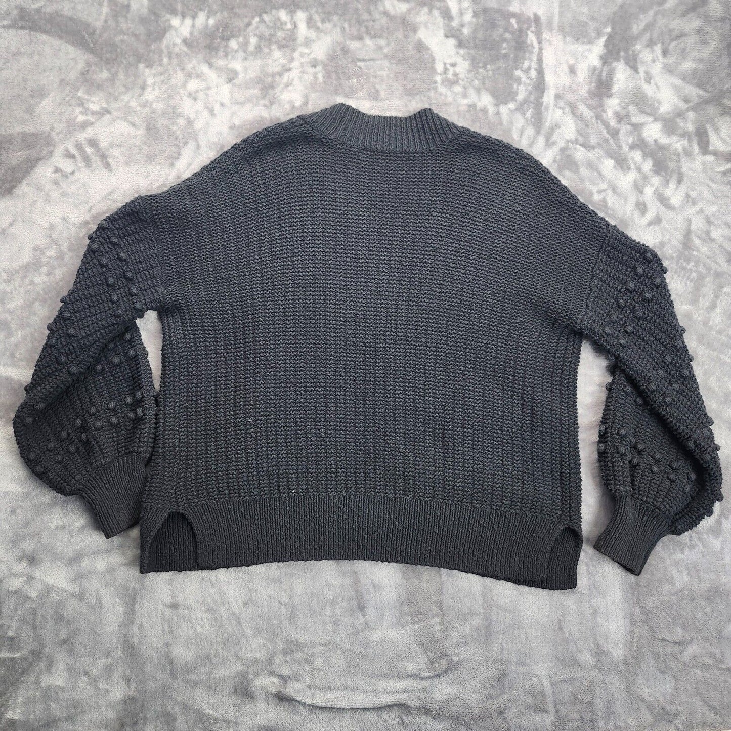 Madewell Womens Bobble Cardigan in Black Size Small