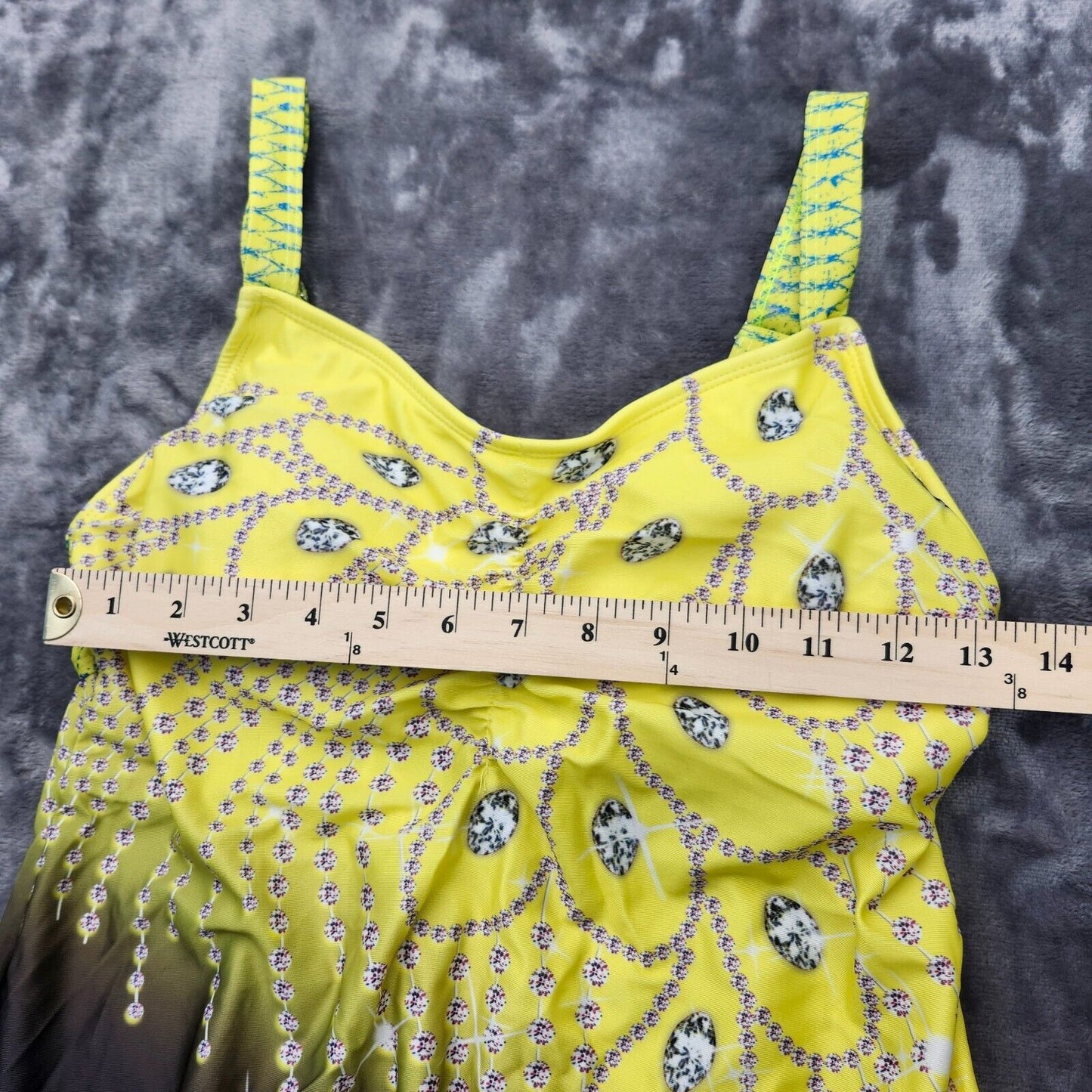 Womens Swimsuit Shorts Backless Two Piece Beach Wear Yellow Large