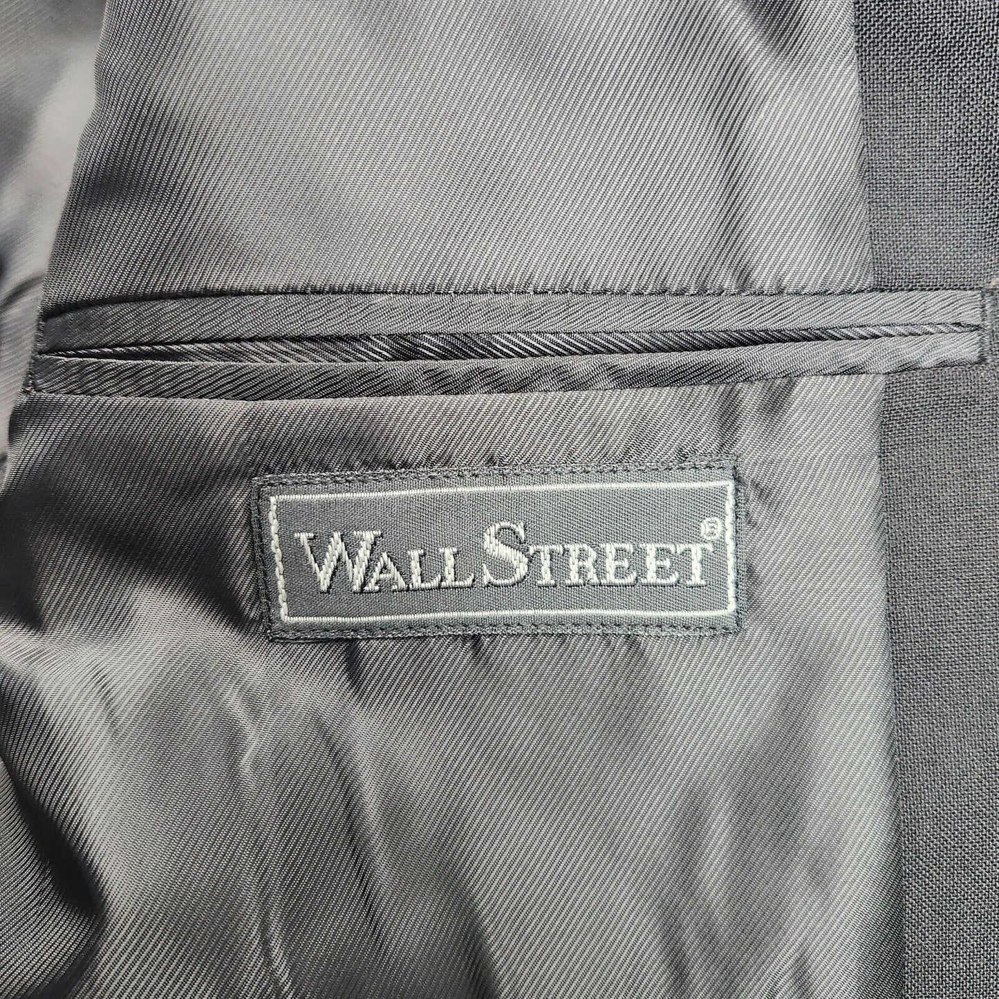 Wall Street Mens Suit Jacket Blazer Black 42 Long