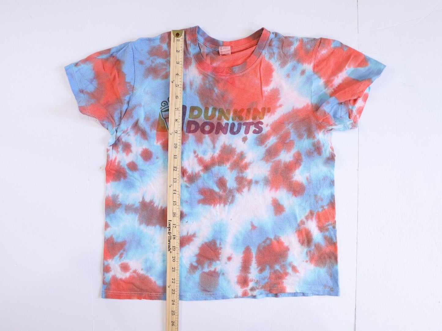 Dunkin Donuts CRYSTAL DYED T-SHIRT Sno Cone Size Medium