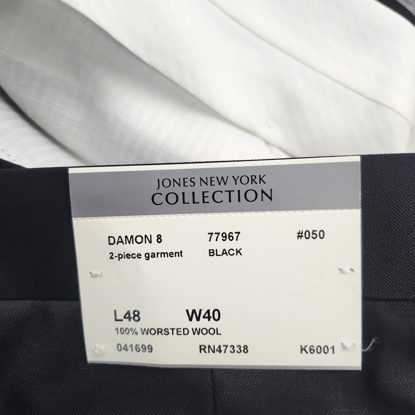 Jones New York Collection 100% Wool Men's Suit Pants Style Damon size 40W