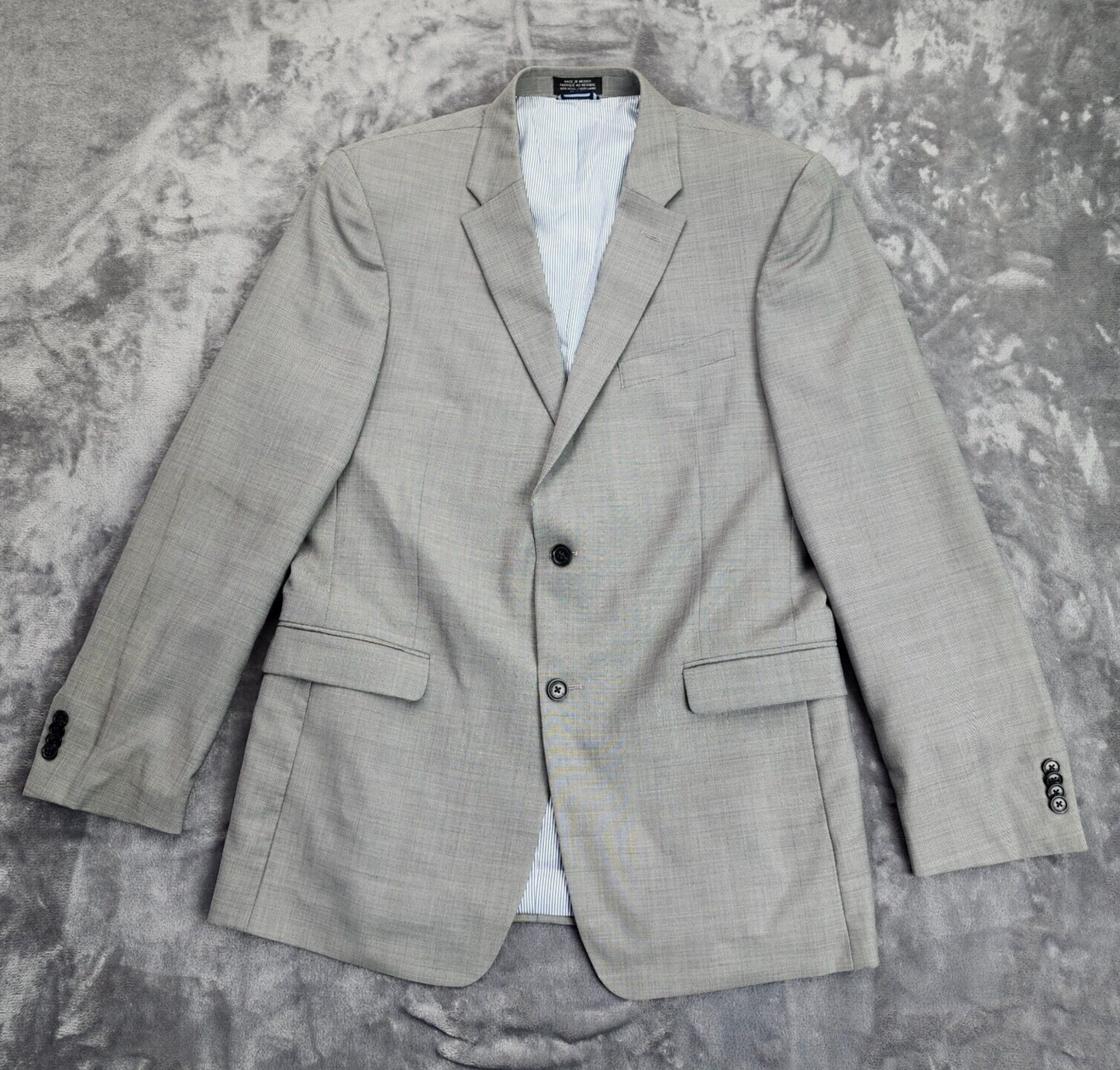 NWoT Tommy Hilfiger Mens Suit Jacket 100% Wool 42 Long Gray Notch Lapel