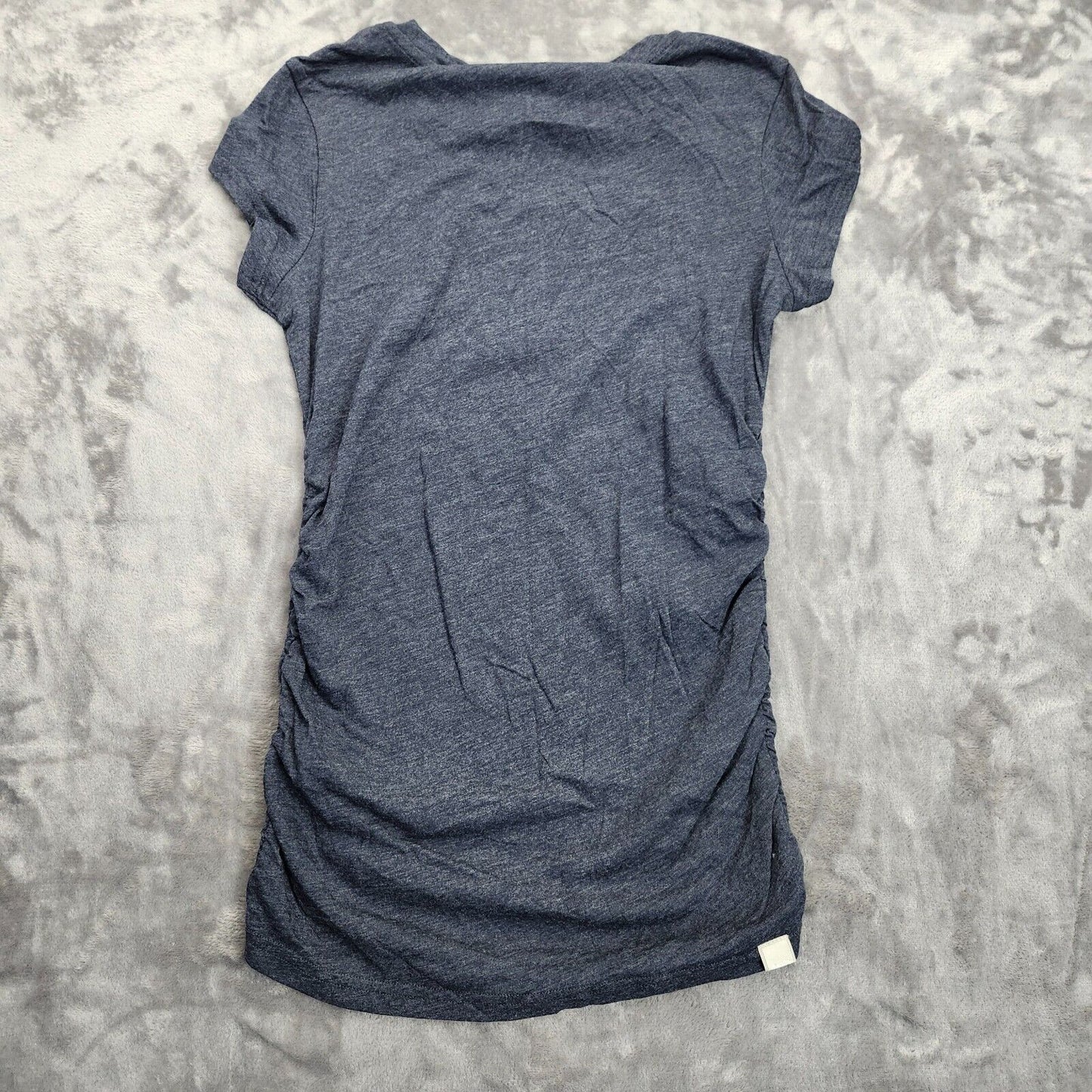 Bench Urban Wear Womens Cap sleeve Ruched Sides T-Shirt Grey Size Small