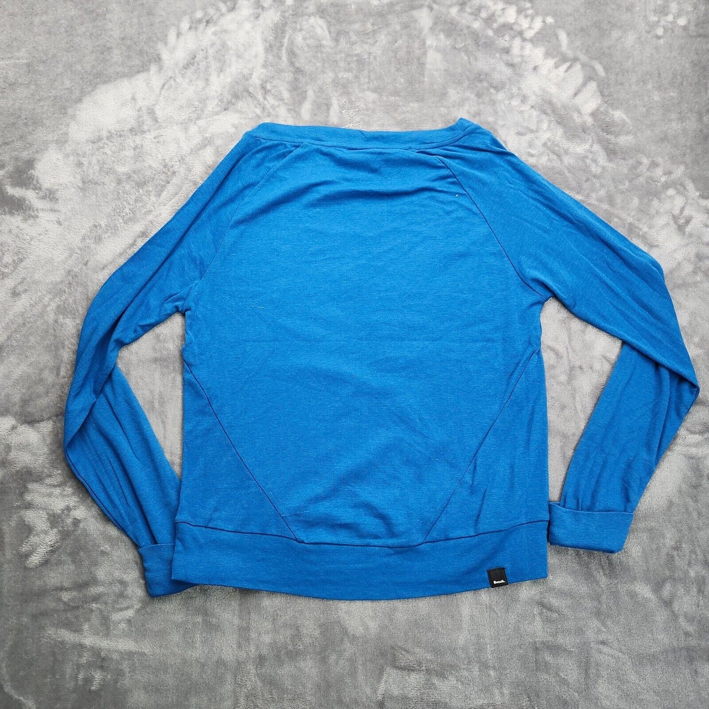 Bench Urban Wear Womens Long Sleeve Graphic Blue Shirt Size Small