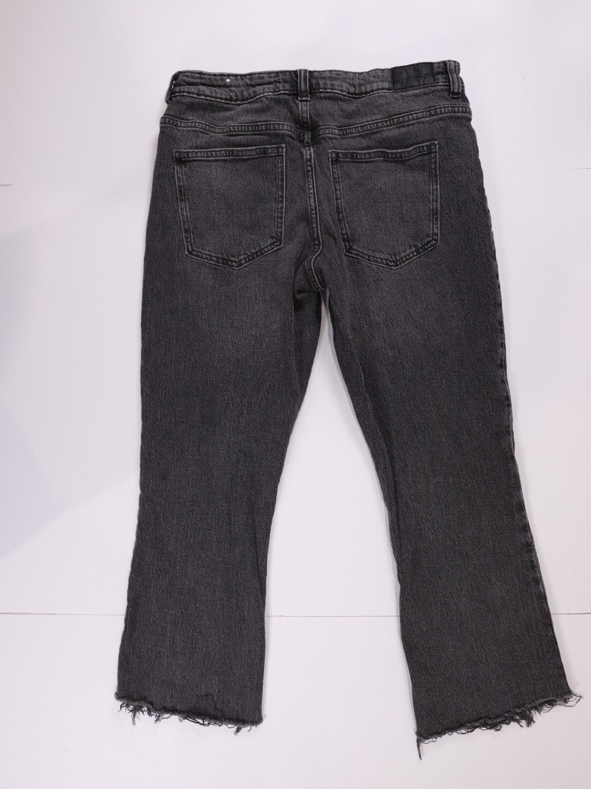 ZARA Womens Denim Jeans Size 10 Asphalt Black The Midwaist Straight