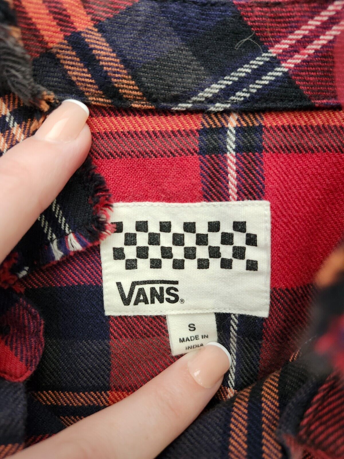 Vans Off the Wall 66 Red Flannel size Small