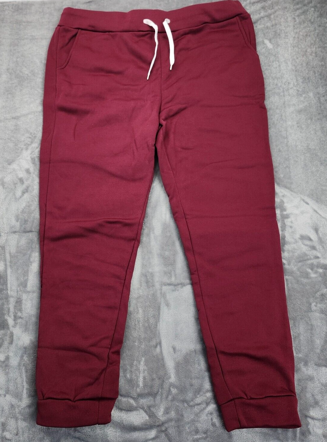 Womens Long Fleece Tracksuit Sweatshirt & Pants Maroon 3XL