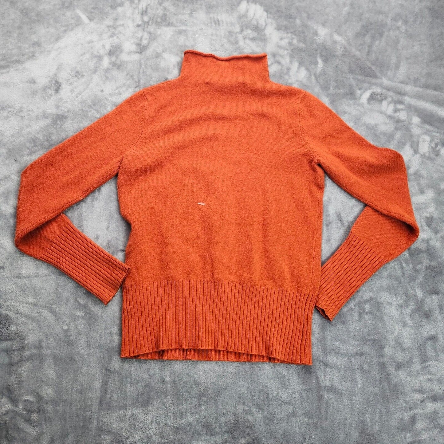 French Connection Mock Turtleneck Extra Small Orange Thin knit