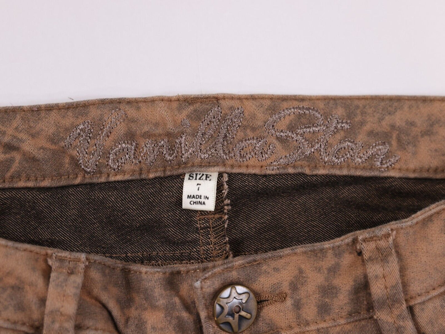 Vanilla Star  Skinny Jeans Brown Pattern (size US 7)