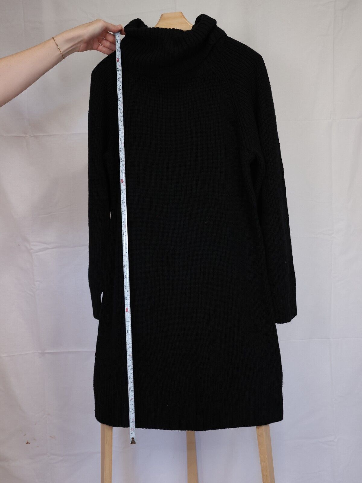 INC International Concepts knit sweater dress black size L NWT