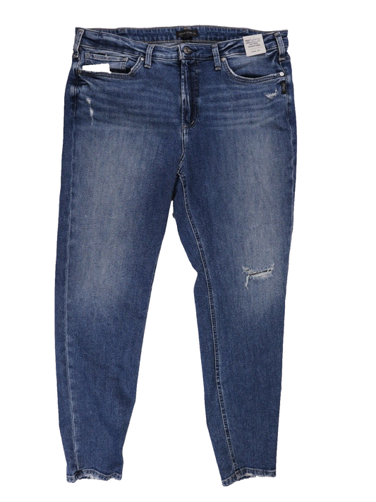 Silver Jeans Co Mid Rise Skinny Leg 18W L29 30th Anniversary Collection