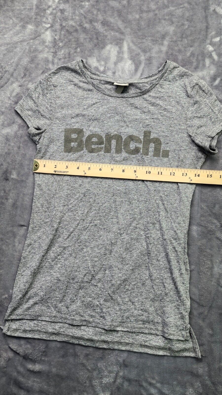 Bench Urban Wear Womens Cap Sleeve T-Shirt Size Small Gray