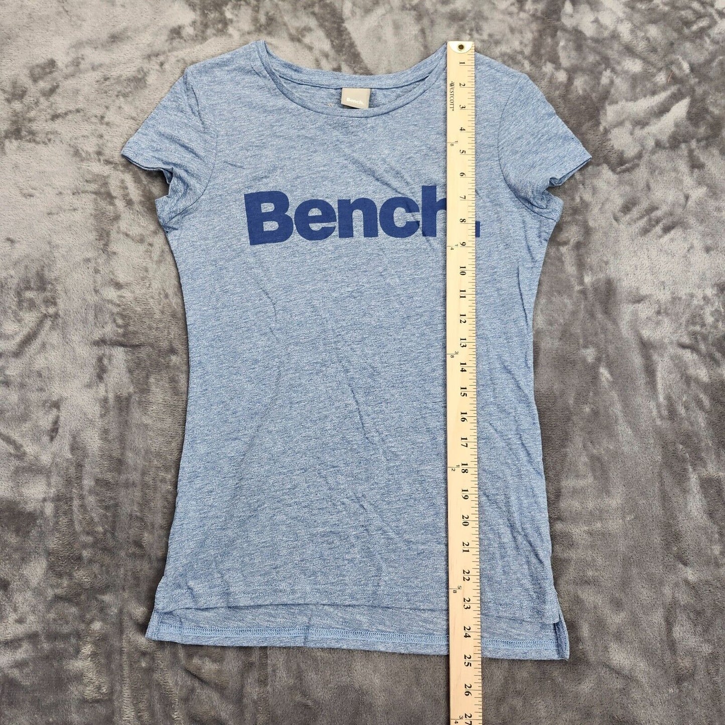 Bench Urban Wear Womens Cap sleeve T-Shirt Blue with Logo Size Small